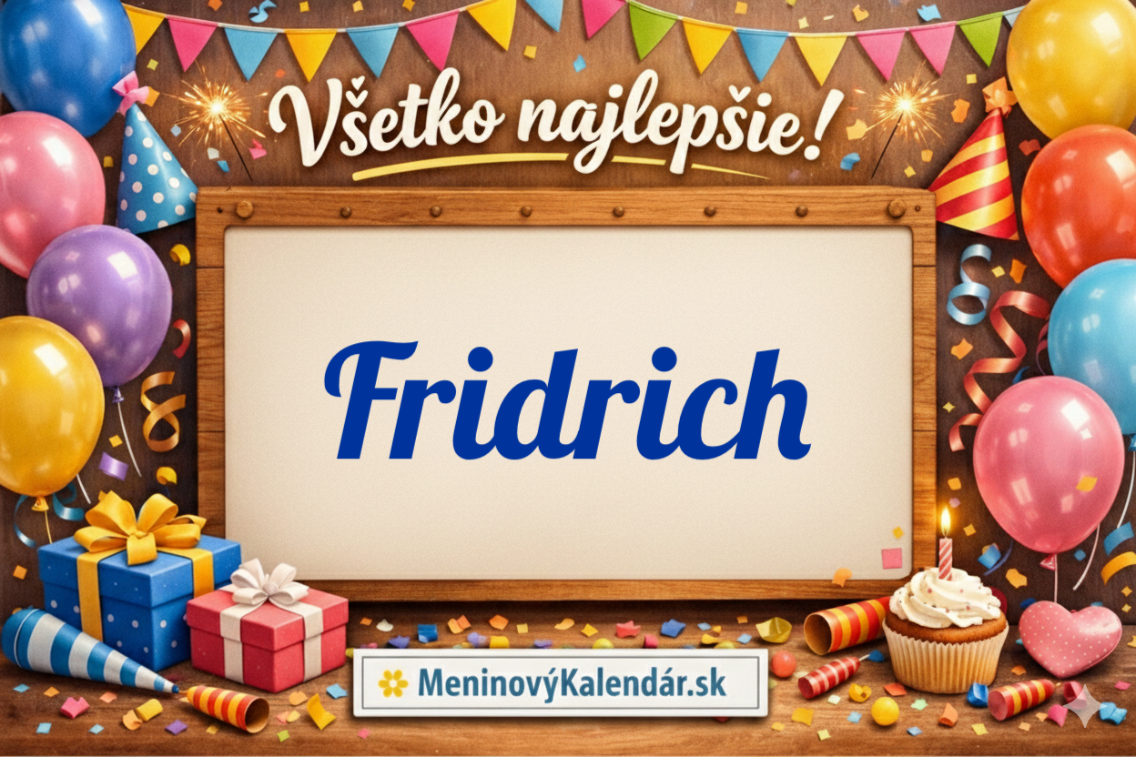 Všetko najlepšie, Fridrich! 🥂 Kompletný sprievodca meninami, prianiami a tipmi na darčeky
