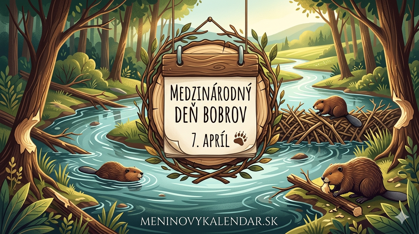 Medzinárodný deň bobrov: Oslava geniálnych inžinierov našej krajiny 🦫🪵💧 (7. apríl)