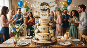 <img src="prianie-julius-11-april.jpg" 
     alt="Slávnostná trojposchodová torta s nápisom Všetko najlepšie Július! 11. apríl, zdobená kvetmi a dekoračnými vlajočkami, v pozadí veselá skupina priateľov s balónmi a odkaz MeninovýKalendár.sk" 
     title="Prianie k meninám - Július 11. apríl">
