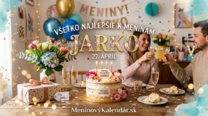 <img src="meninove-prianie-jarko.jpg" 
     alt="Slávnostné blahoželanie k meninám pre Jarka (27. apríl) so sviatočnou tortou, darčekom a oslavujúcou dvojicou v pozadí, s textom MeninovýKalendár.sk" 
     width="1280" 
     height="720">
