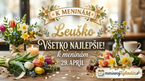 <img src="blahozelanie-leusko-29-april.jpg" 
     alt="Štýlový obrázok s prianím k meninám pre Leuškova na 29. apríla s jarnou kyticou, kávou a logom meninovýKalendár.sk" 
     width="1280" 
     height="720">
