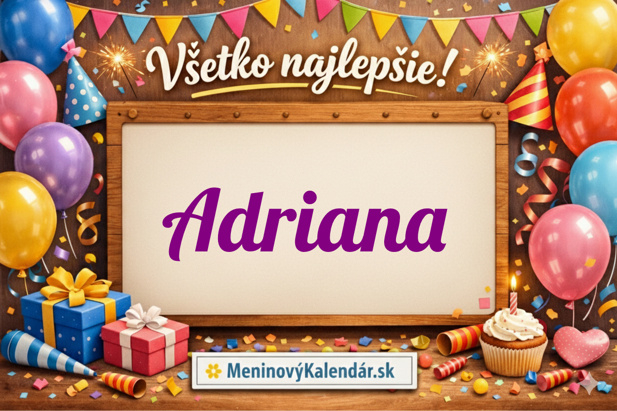 Všetko najlepšie, Adriana! 🌸 Kompletný sprievodca meninami 26. júna 🗓️